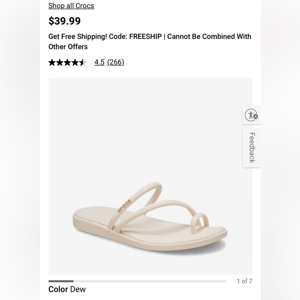 CROCS Miami Toe Loop Sandal